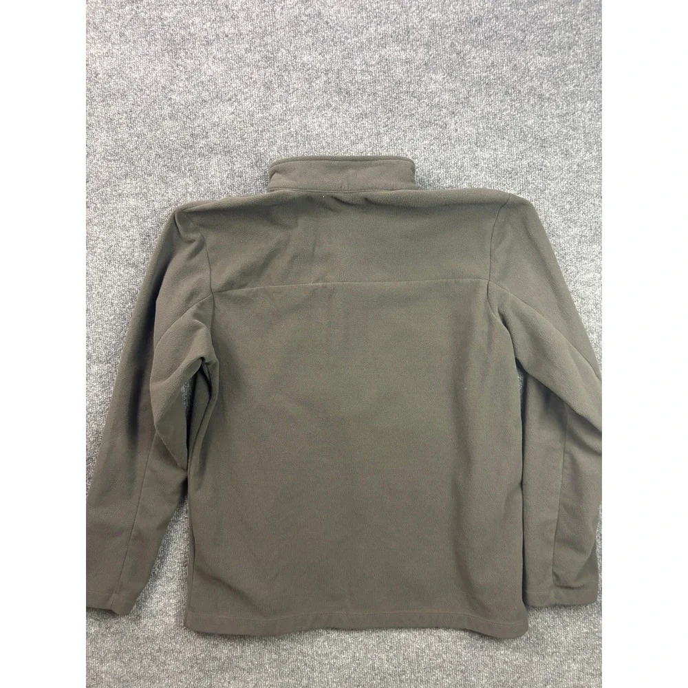 The North Face Fleece Pullover Mens Large Olive Green 1/4 Zip Chest Pocket
